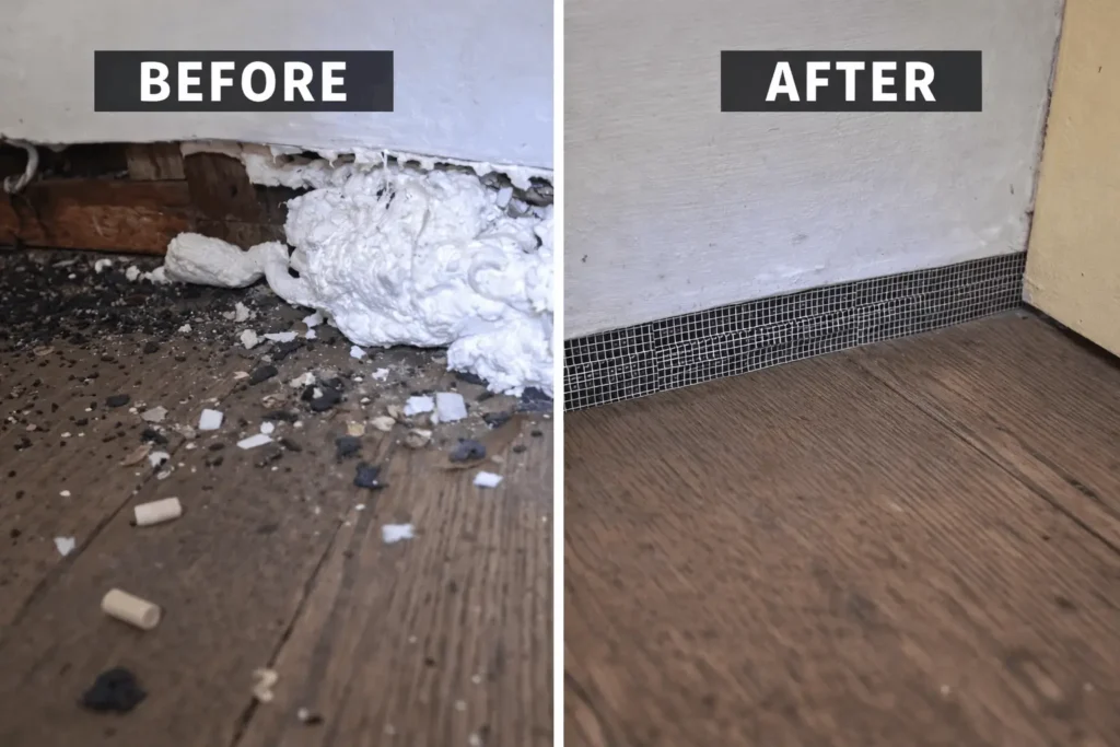 crawl space rodent damage before after Missoula